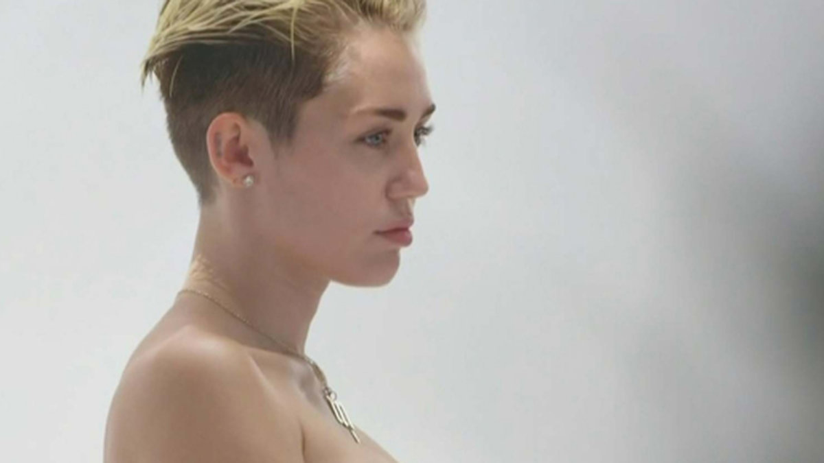 Miley Cyrus med sin drömfångare. 