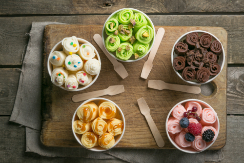 Ice cream rolls Ice cream rolls