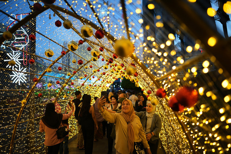 Juldekoration i Indonesiens huvudstad Jakarta. 