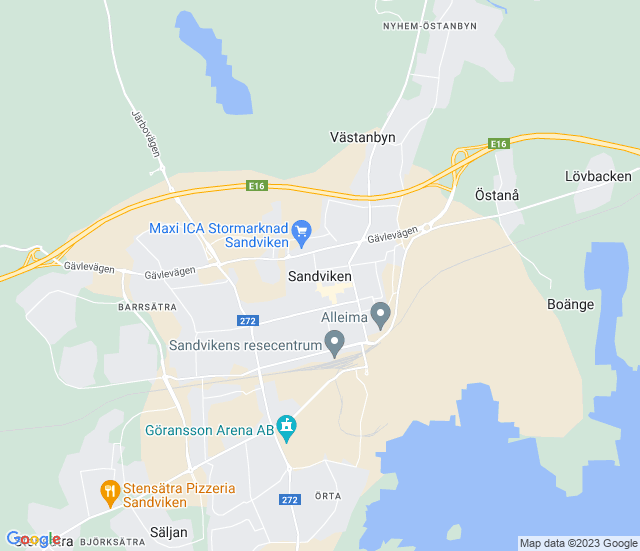 Google maps, Sandviken