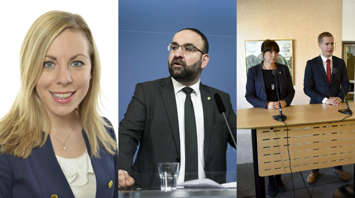 Moderaterna, Miljöpartiet, Gustav Fridolin, Jessica Rosencrantz, Yasri Khan, Åsa Romson, Debatt, Mehmet Kaplan
