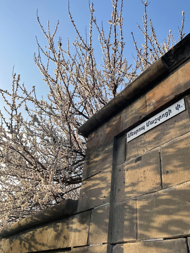 Vår i Armenien. Landet är ett av ett fåtal som ryssar kan vistas i över lite längre tid, i rådande läge.