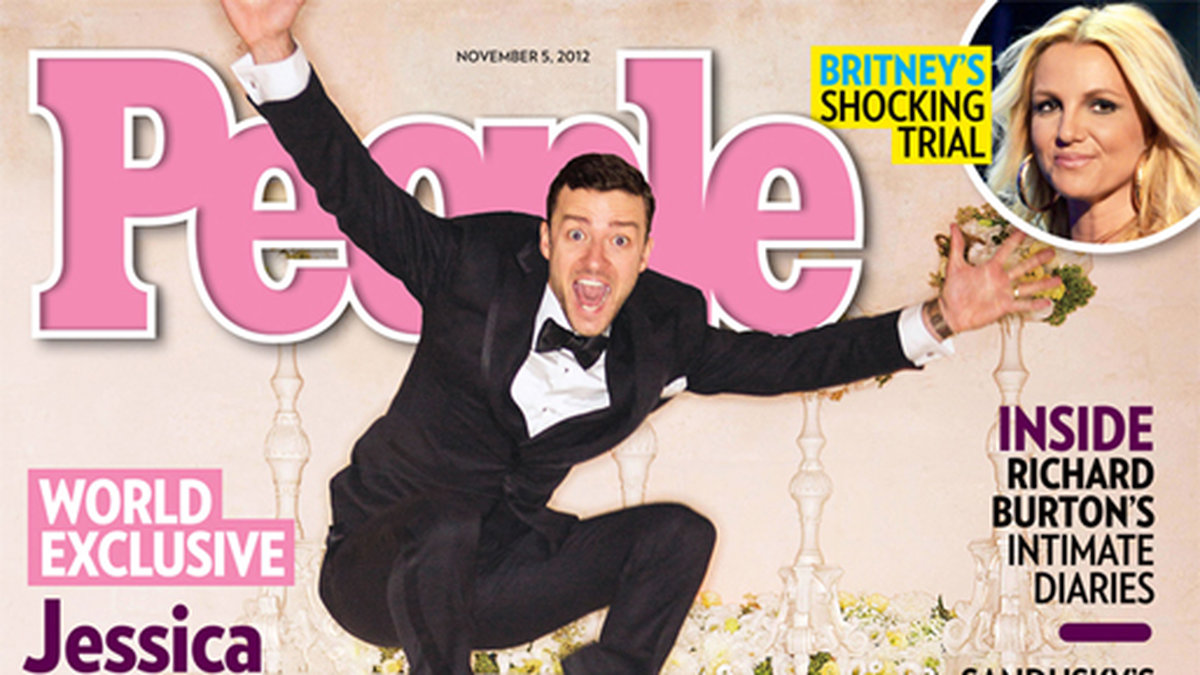 Justin Timberlake och Jessica Biel är superlyckliga på omslaget till tidningen People.