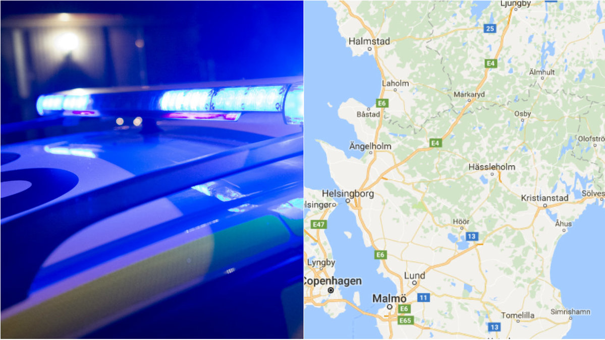 En död kropp hittades i brand vid landsväg 1172 utanför Helsingborg på tisdagskvällen.