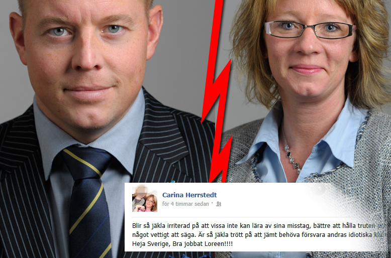 Uttalanden på Facebook har tidigare lett till internbråk, som när Björn Söder skrev "Sverige?" och Carina Herrstedt blev irriterad.