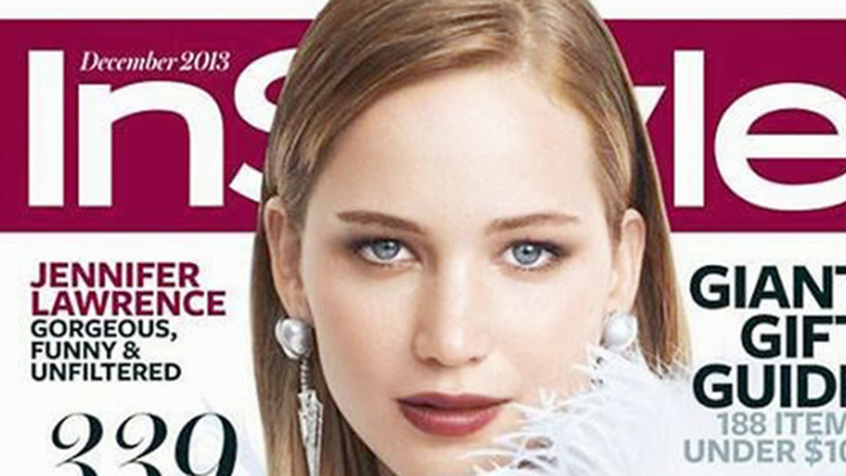 Jennifer Lawrence på omslaget till InStyle.
