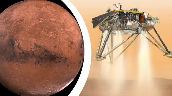 Planeten Mars, bild på InSight.
