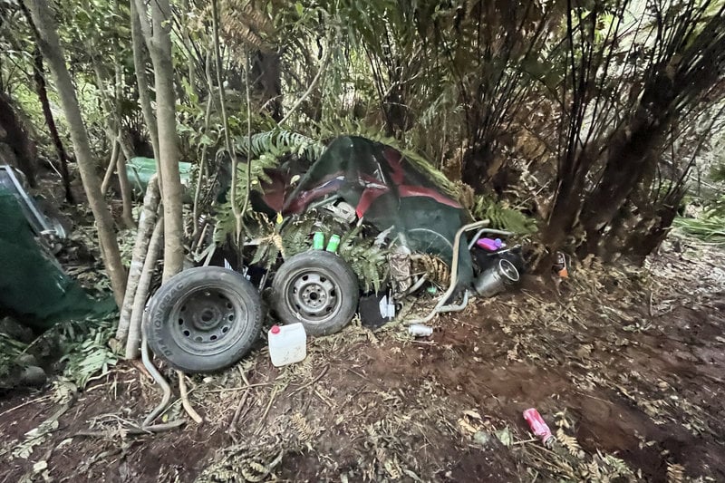 Lägret lokaliserades med hjälp av flickan som var med när Tom Phillips sköts ihjäl. Foto: NZ Police Lägret lokaliserades med hjälp av flickan som var med när Tom Phillips sköts ihjäl. Foto: NZ Police