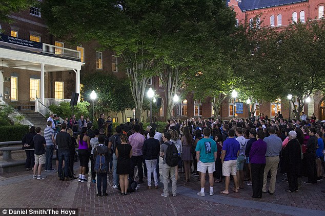 I tisdags kväll hölls det en minnescermoni på Georgetown universitet.