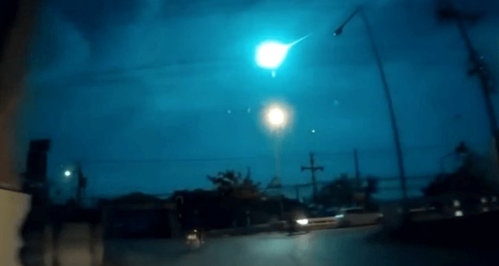 Ufo, Bangkok, ljussken, Meteor