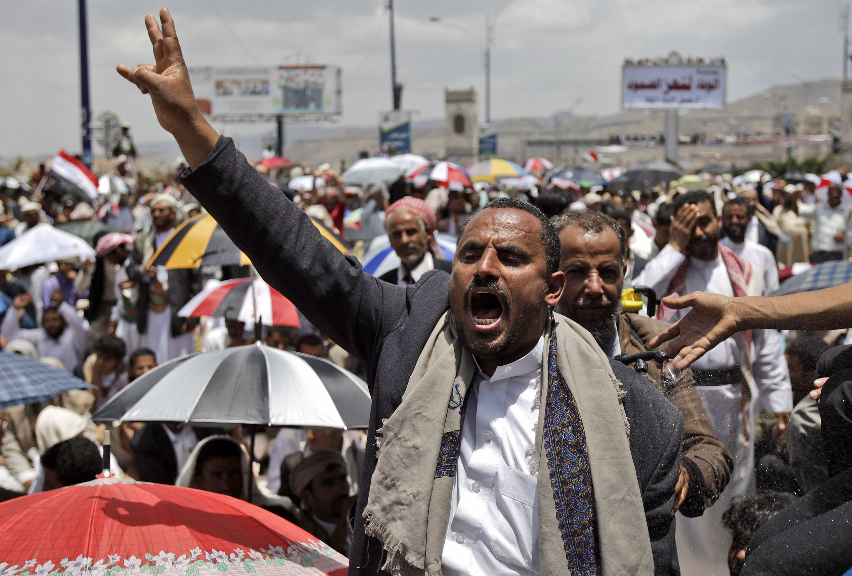 Ali Abdullah Saleh, Uppror, Jemen, Demonstration, Revolution