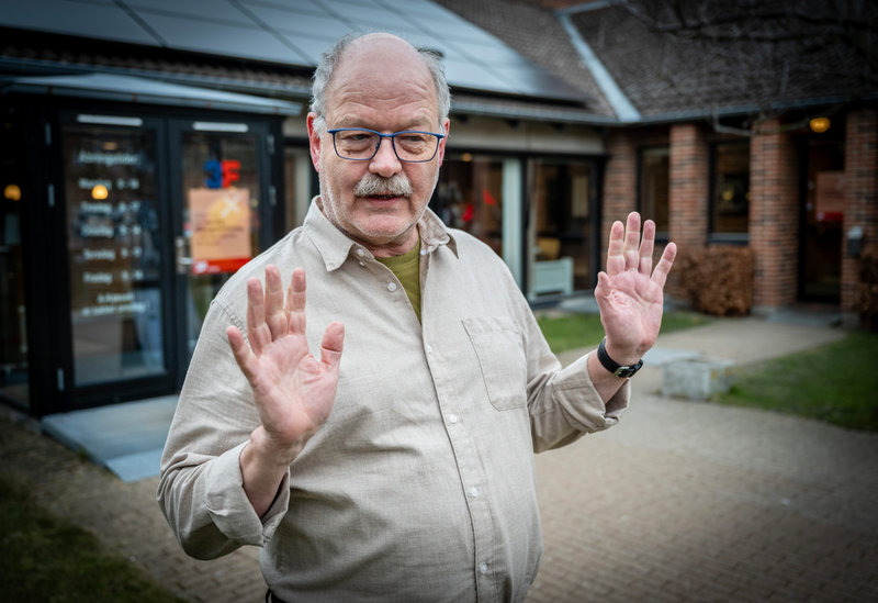 Henrik Bay-Clausen, ordförande 3F Kastrup, vid en valdebatt.