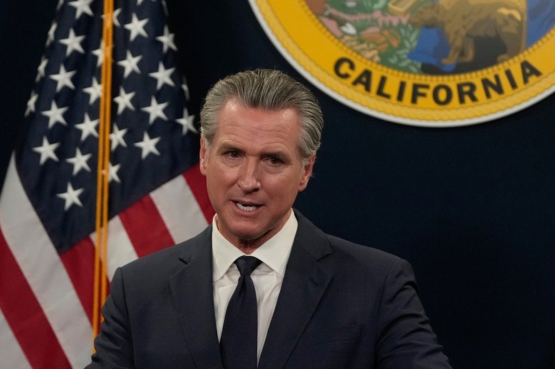 Kaliforniens avgående guvernör Gavin Newsom, fotograferad i Sacramento i maj.