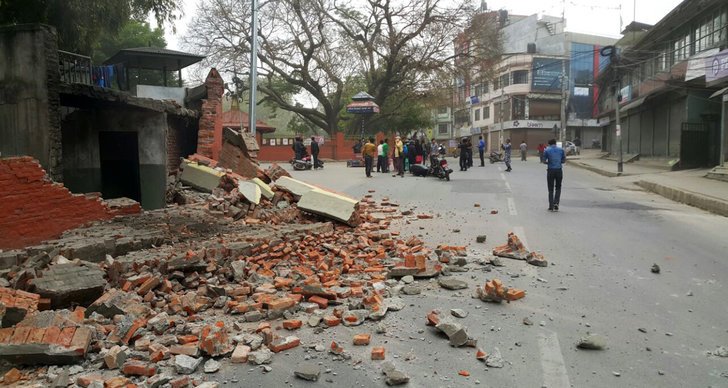 Brott och straff, Skada, Jordbävning, Panik, kathmandu, Nepal