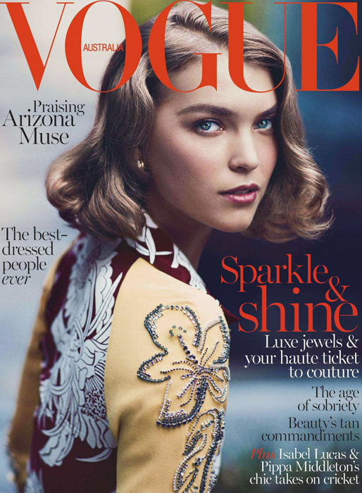  Arizona Muse på omslaget till Vogue Australien. 