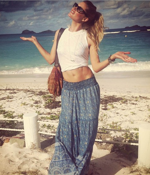 Doutzen Kroes hänger på St Barths. Doutzen Kroes hänger på St Barths.