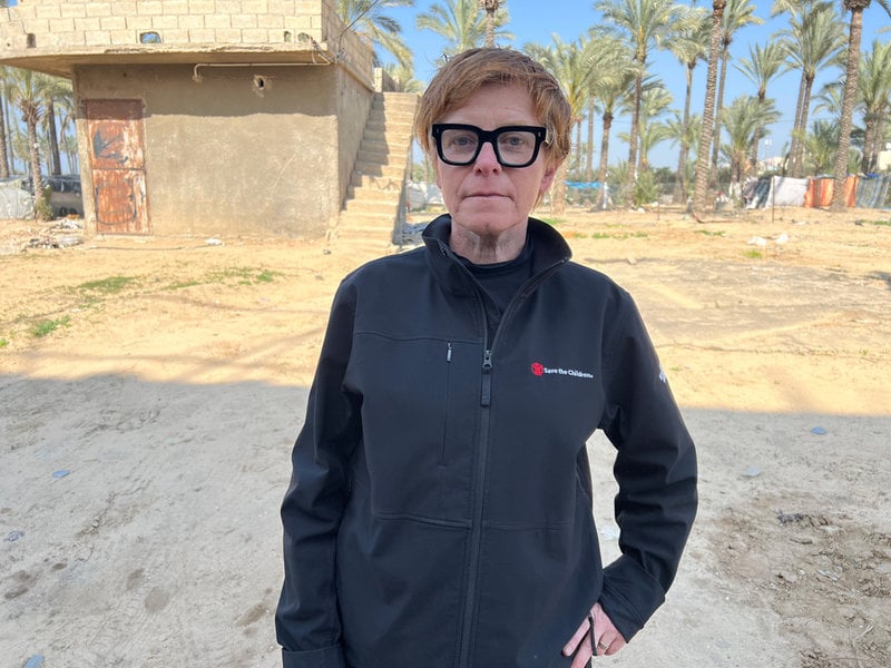 Rachael Cummings, humanitär chef för Rädda Barnen i Gaza. 
