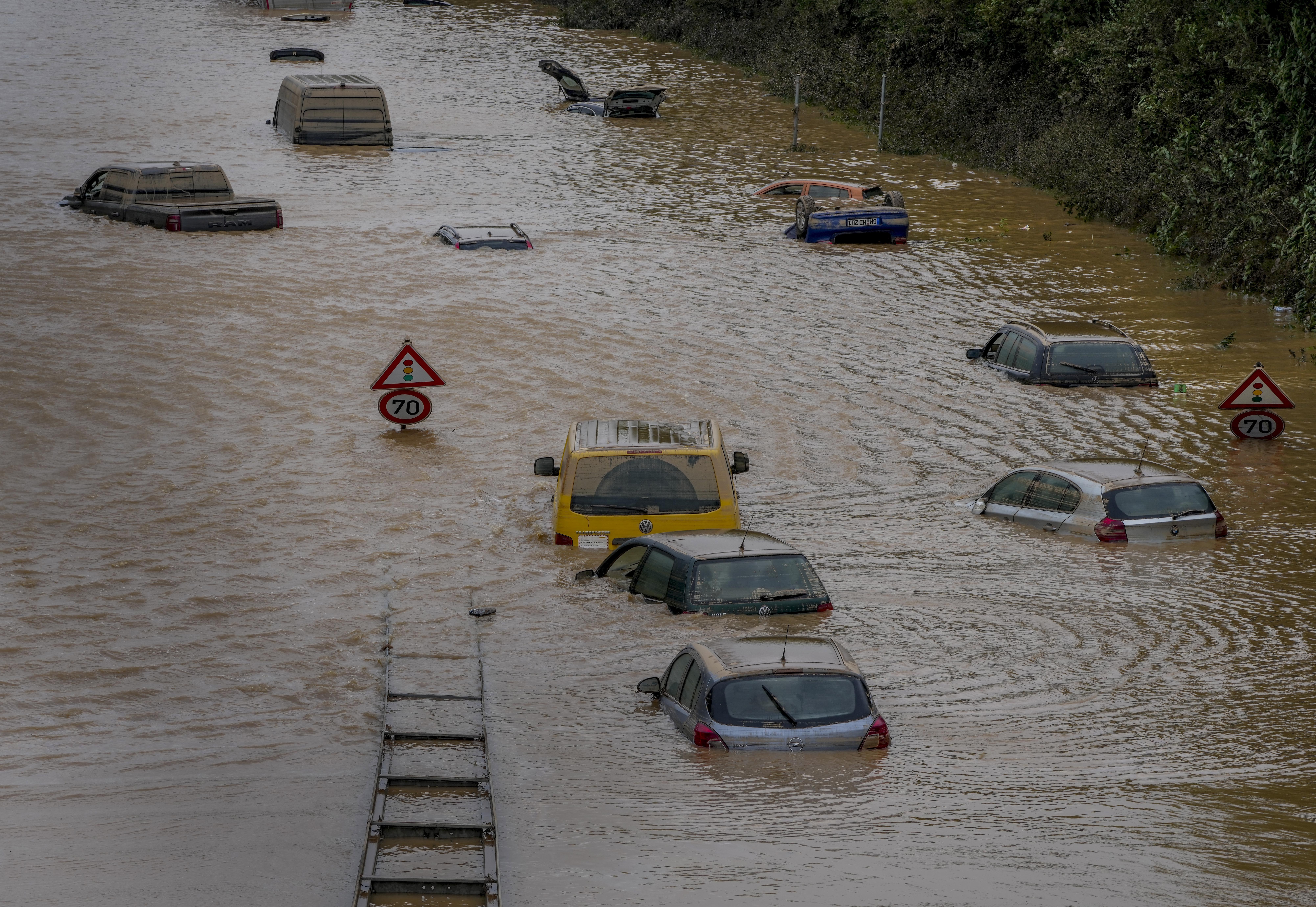 Belgien, översvämning, Tyskland
