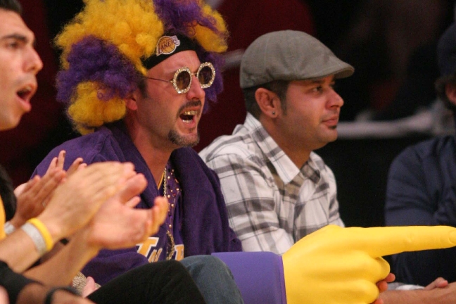 LA Lakers, Courteney Cox, David Arquette, Clown, Howard Stern