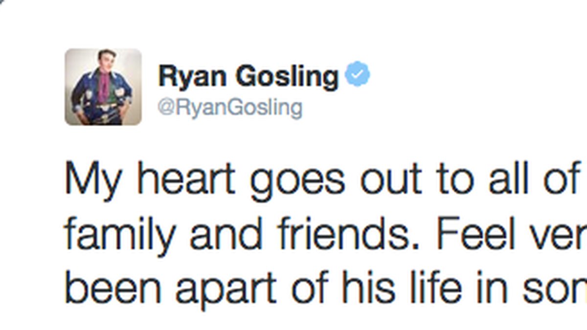 När Gosling lade upp videon skrev han också denna Tweet där han skriver att han är lycklig att fått vara en liten del av McHenrys liv. 