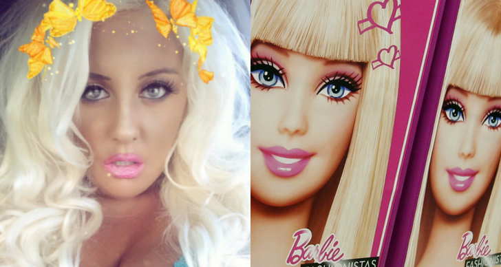 Barbie, Facebook, Bröst, Twitter, plastikoperationer