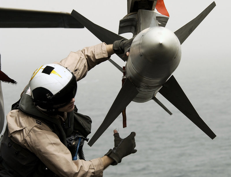 Ukrainska flygvapnet har lyckats montera amerikanska AGM-88 antiradarrobotar på de egna stridsflygplanen av sovjetiskt ursprung. Arkivbild.