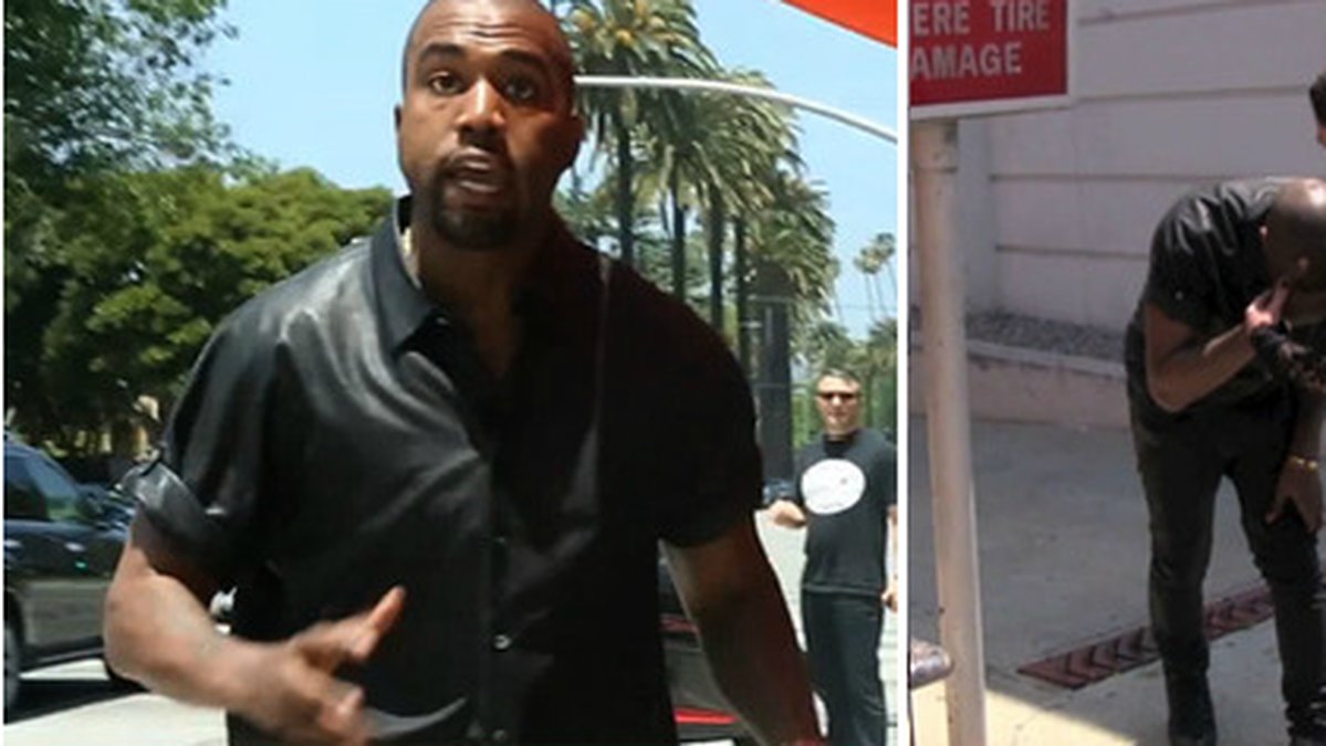 "Jag kom precis hit, om du vill att jag ska gå så går ja", sa en rädd fotograf när han konfronterades av Kanye.