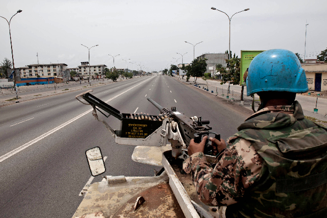 Krig, Elfenbenskusten, Politik, våld, FN, Brott och straff, Gbagbo, Laurent Gbagbo, President