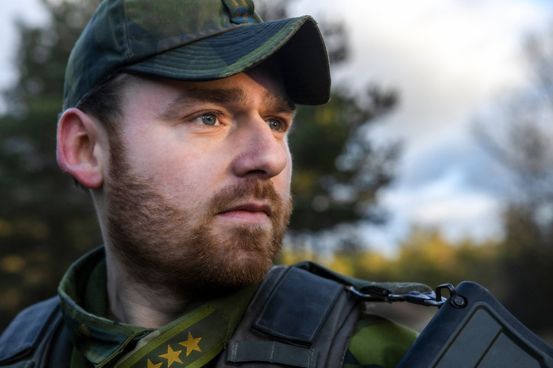 Kompanichef Andreas Sundqvist från den operativa beredskapsstyrkan vid Norrbottens regemente, I19.