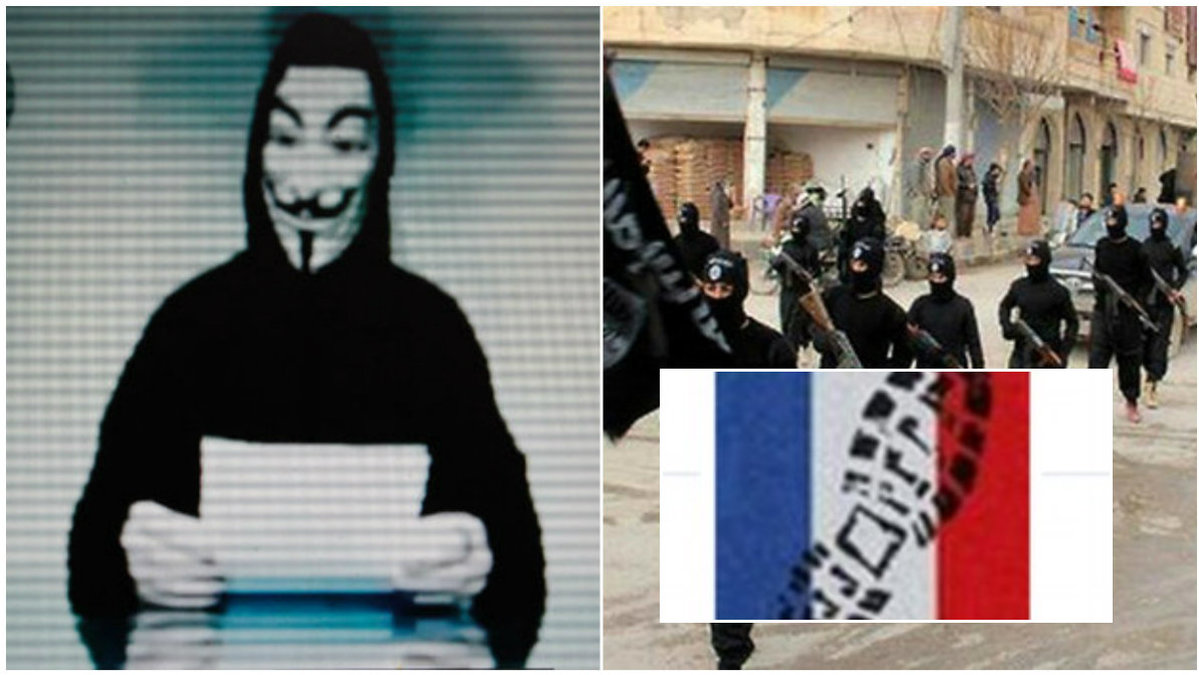 Nätkrig mellan Anonymous och IS. 