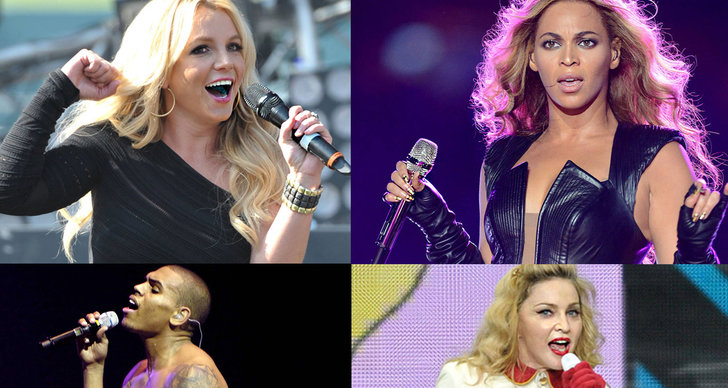 Beyoncé Knowles-Carter, Madonna, Chris Brown, Britney Spears