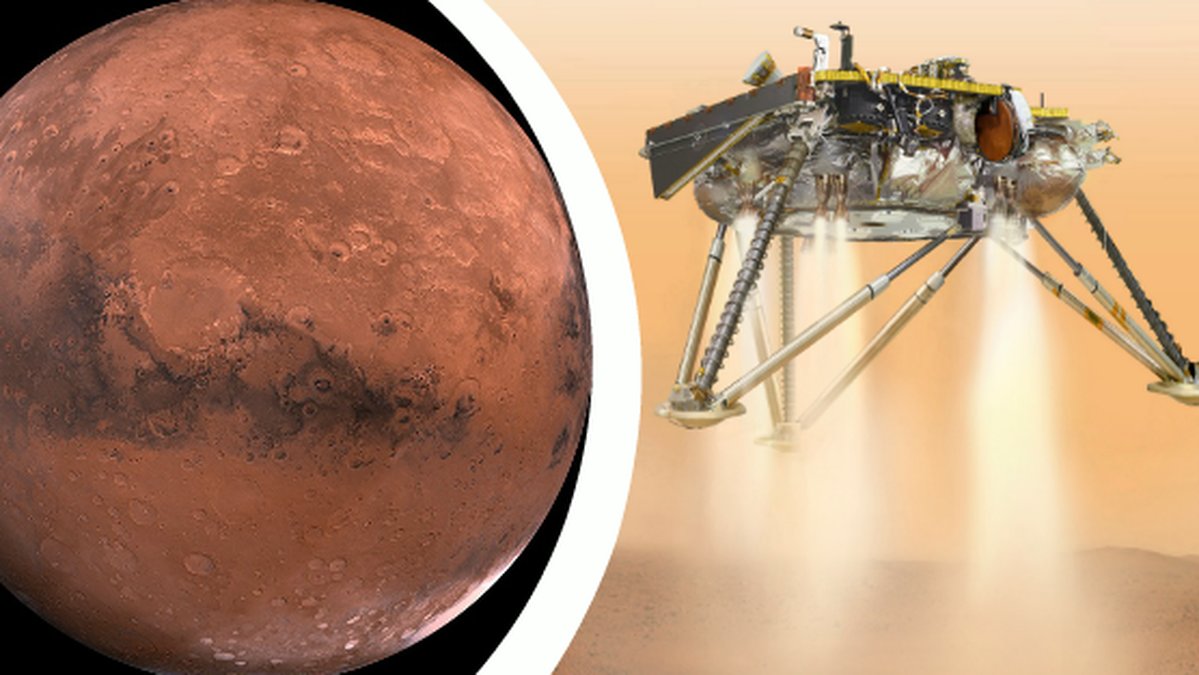 Planeten Mars, bild på InSight.