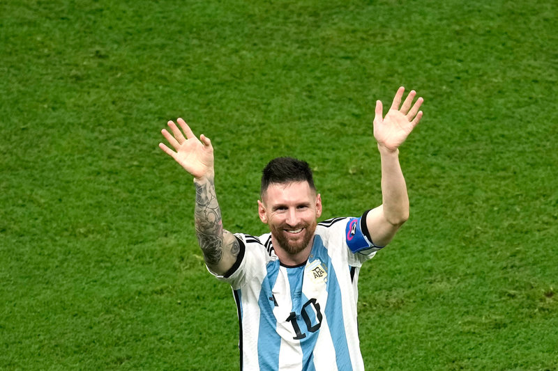 Lionel Messi förde Argentina till VM-guld i Qatar 2022. Arkivbild.