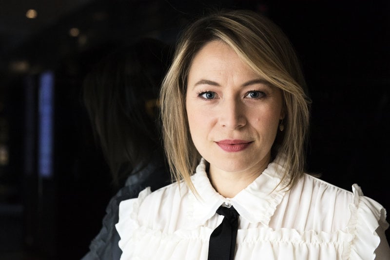 Frida Hallgren spelar en av rollerna i 'Socialdemokraterna the musical'. Arkivbild.