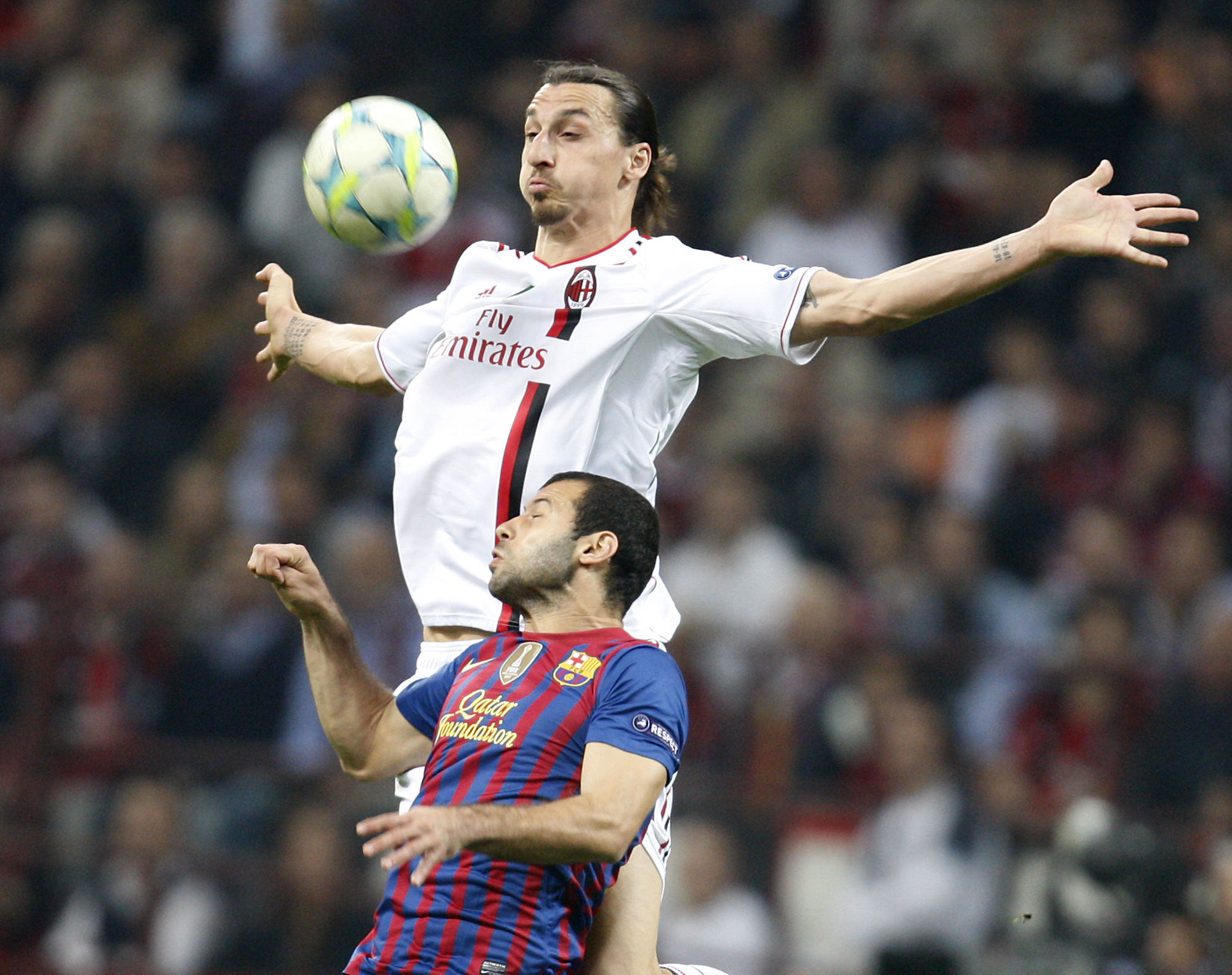 Zlatan Ibrahimovic imponerade med sin fysik - men fick lämna planen mållös. 