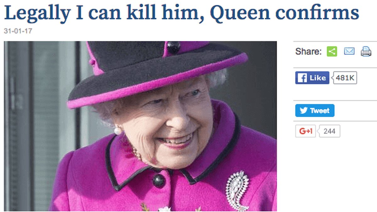 Den frågan blev aktuell efter att en artikel från en brittisk sajt påstått att drottningen bekräftat just detta.