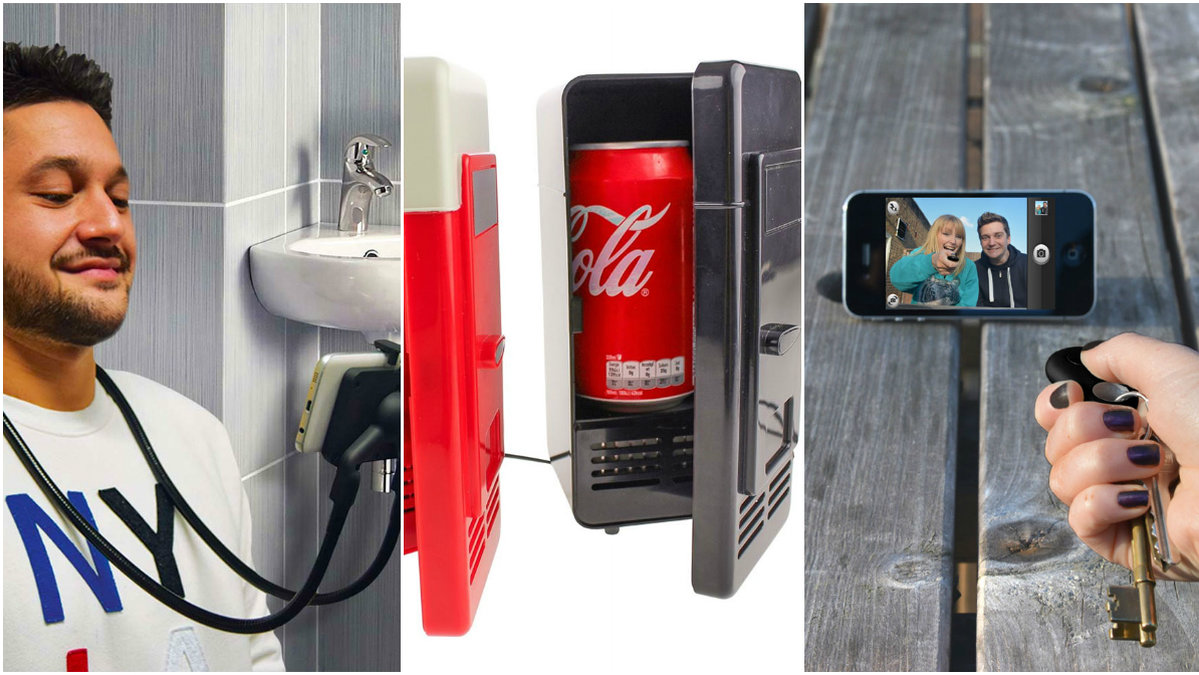 Mobilhållare, minikyl med USD, fjärrkontroll för selfies