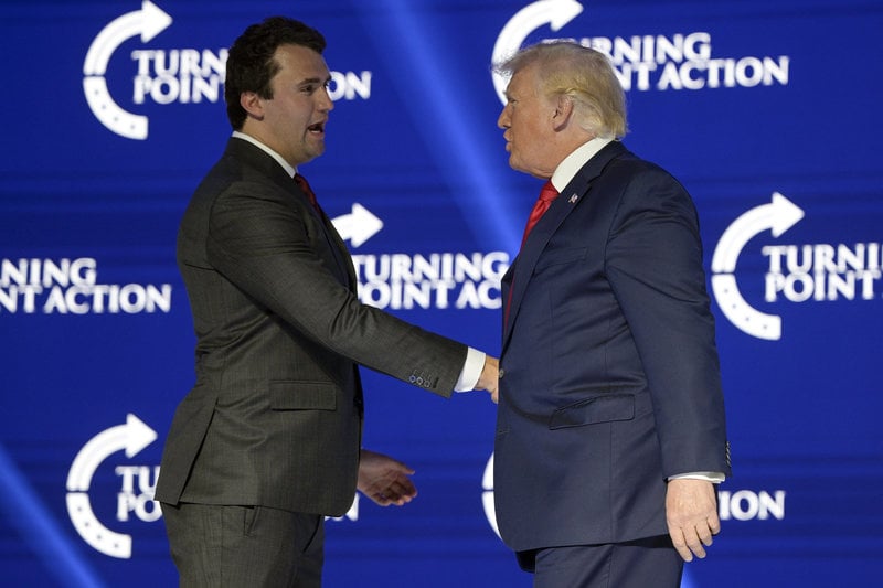 Kirk var en av Donald Trumps anhängare och grundare av den konservativa organisation Turning Point USA. Foto: Phelan M. Ebenhack/AP/TT
