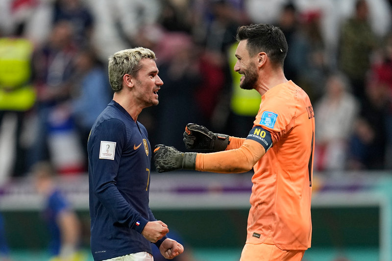 Antoine Griezmann och Hugo Lloris.