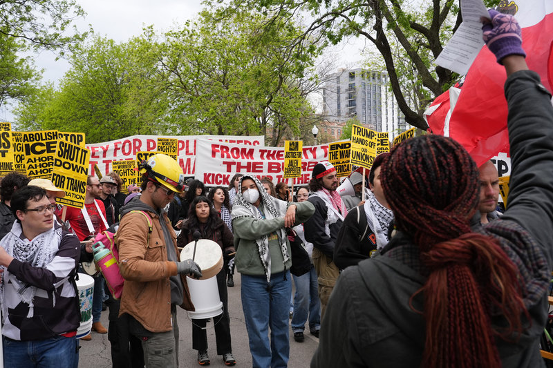 Protestmarsch i Chicago.