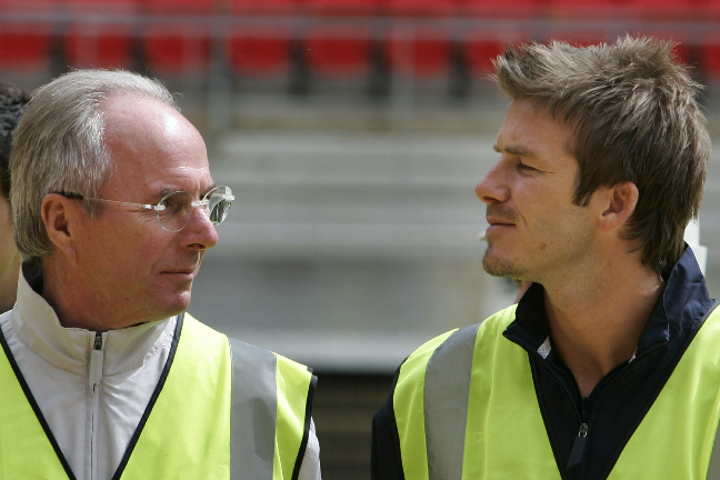 Sven-Göran Eriksson kommer inte att återförenas med David Beckham.