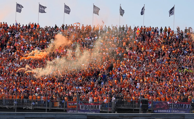 Fansen på Zandvoort är kända för sitt engagemang. Arkivbild.