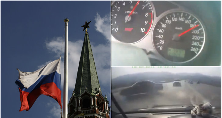 Trafikkaos, Trafikolycka, dashcam, Ryssland