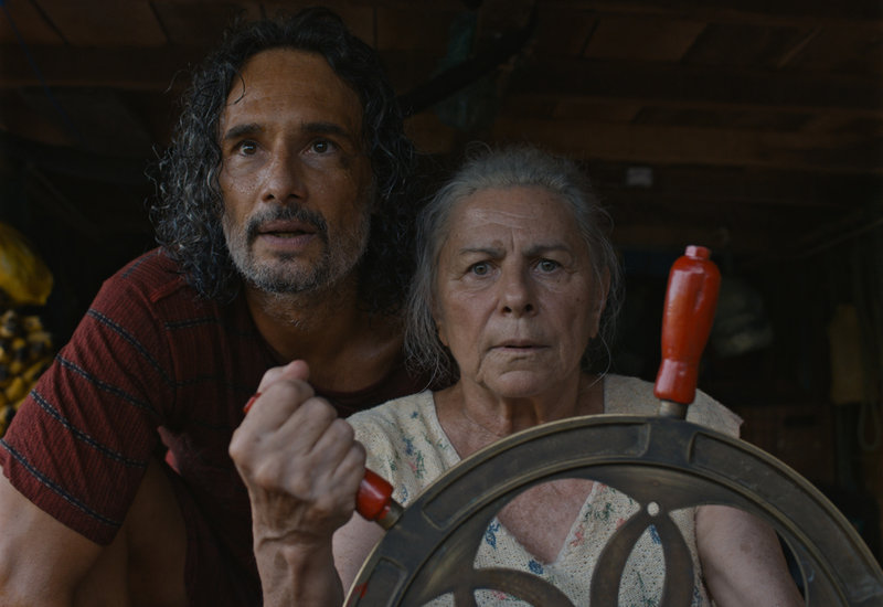 Rodrigo Santoro och Denise Weinberg spelar huvudrollerna i "Den blå färden". Pressbild. 