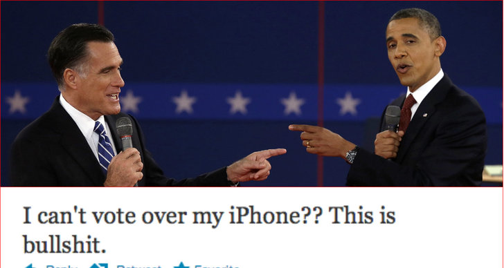Mitt Romney, Barack Obama, Iphone, Presidentvalet