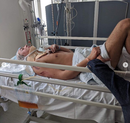 Arvid Stenbäcken på sjukhus Arvid Stenbäcken på sjukhus