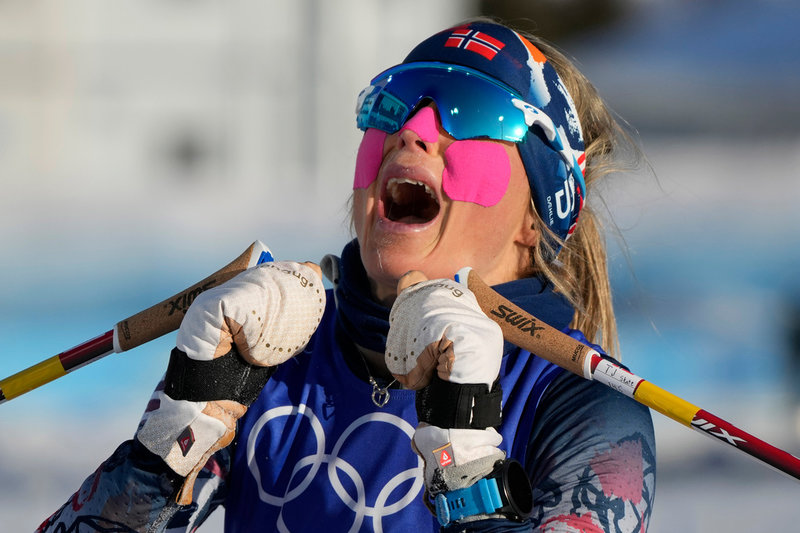 Therese Johaug tog karriärens första OS-guld.