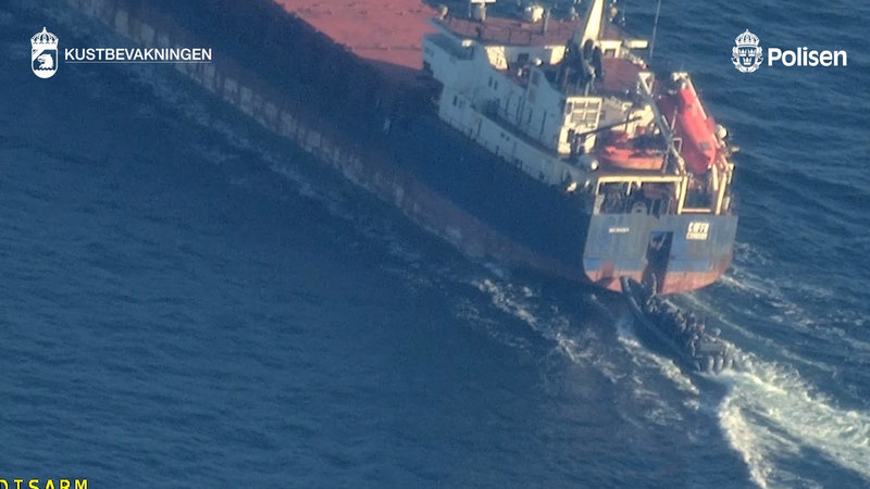 Fartyget Caffa bordades söder om Trelleborg. 
