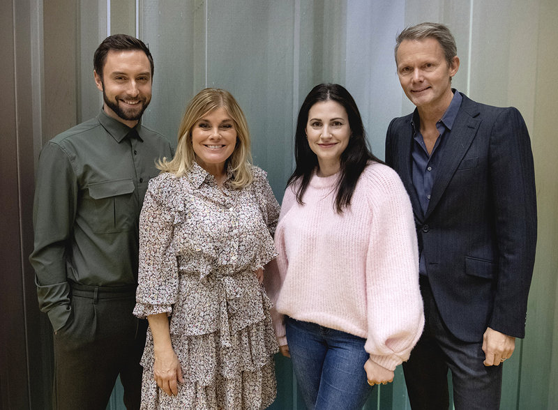 Måns Zelmerlöw, Pernilla Wahlgren, Nour El Refai och Felix Herngren i juryn för Masked Singer Måns Zelmerlöw, Pernilla Wahlgren, Nour El Refai och Felix Herngren i juryn för Masked Singer