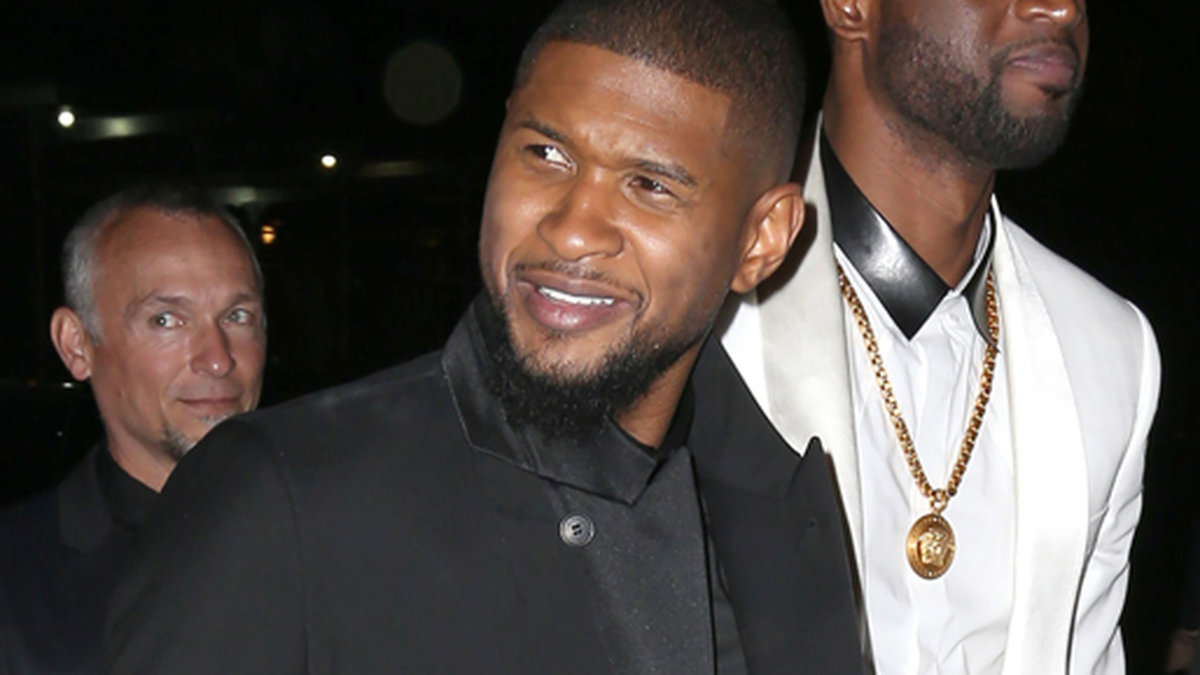 Usher var även han på plats. 